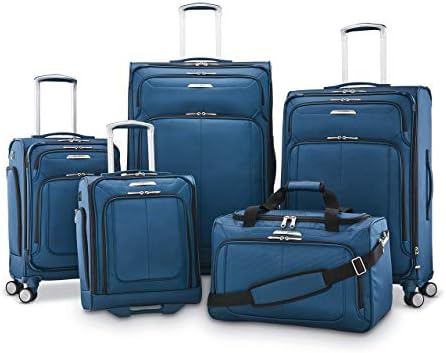 Samsonite Solyte DLX Softside Expandable Luggage with Spinner Wheels, Mediterranean Blue, 2-Piece Set (20/25) Samsonite