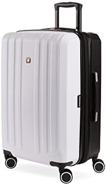 SwissGear Duet Hardside Expandable Luggage with Spinner Wheels, Black/White, 3-Piece Set (19/24/28) SwissGear