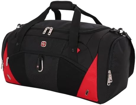 SwissGear 1900 Travel Duffle Bag, Black/Red, 22-Inch SwissGear