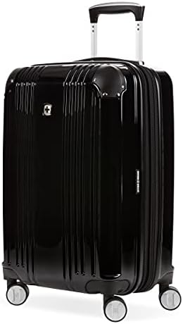 SwissGear 7786 Hardside Expandable Luggage with Spinner Wheels, Black, Carry-On 20-Inch SwissGear