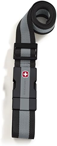 SwissGear Adjustable Luggage Strap with Snap-Lock Buckle - Fits Bags up to 72-Inches , Black SwissGear