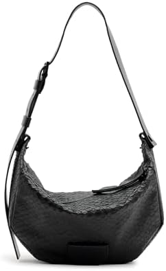 AllSaints MADEA Snake Shoulder, Black AllSaints