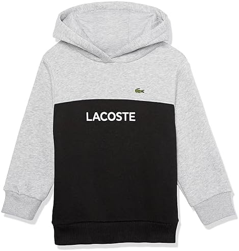 Lacoste Kids' Cotton Flannel Colorblock Hoodie Lacoste