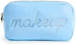 Stoney Clover Lane Women's Periwinkle Makeup Embroidered Small Pouch, Periwinkle, Blue, One Size Stoney Clover Lane