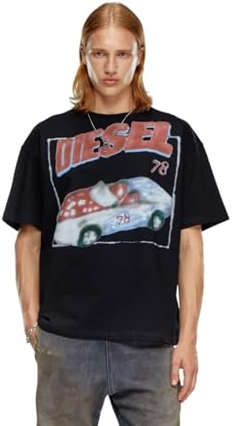 Diesel T-BOXT-Q17 T-Shirt with car Print Diesel