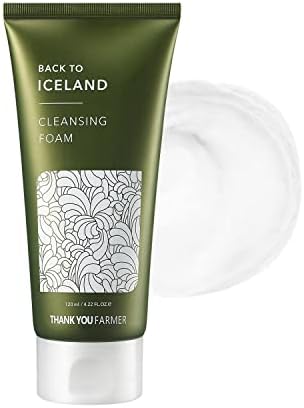 THANKYOU FARMER Back To Iceland Cleansing Foam 4.22 Fl Oz (120ml) - Pore Cleansing, Moisturized-Finish, Mens Face Wash, Face Cleanser, Face Wash For Women, Face Wash For Oily Skin Thankyou Farmer