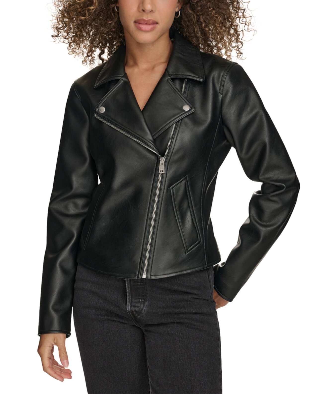 Women's Faux-Leather Asymmetric-Zip Moto Jacket Levi's®