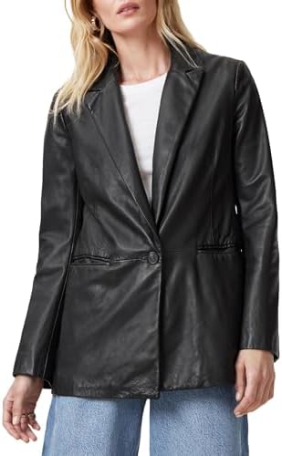 AllSaints Women's Deri Leather Blazer AllSaints