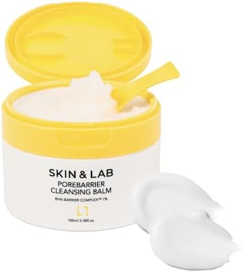 SKIN&LAB] Porebarrier Face Cleansing Balm | Eyelash Extension-Safe Cleanser | Vegan Makeup Remover for Waterproof Makeup | Balm to Oil to Milk | Gentle for | Made in Korea | 3.38 Fl Oz Skin & Lab Skin Science Solution