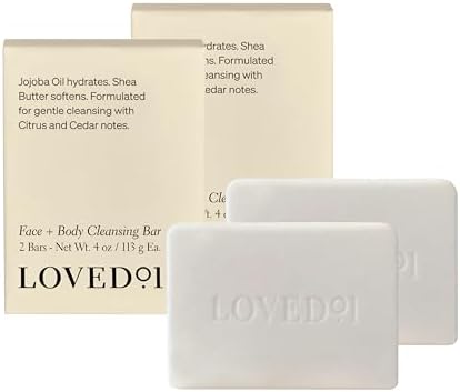 Face & Body Cleansing Bar, John Legend Skincare, Soap-Free & Gentle Non-Stripping Cleanser, Moisturizing with Shea Butter (4 Bars, 4 oz per bar) Loved01