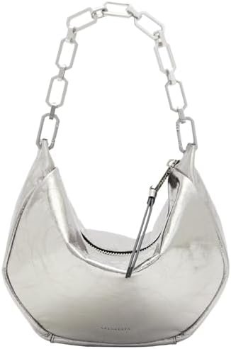 AllSaints MADEA Mini Chain Bag, Gunmetal Grey AllSaints