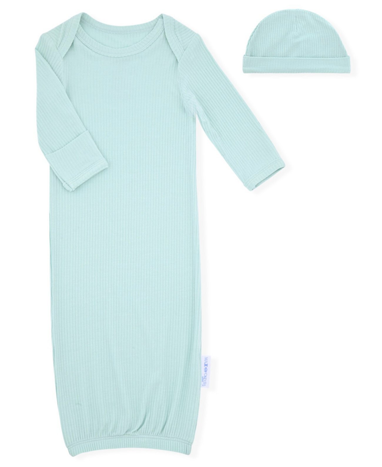 Baby Boys 2-Piece Rib Gown and Hat Set Max & Olivia