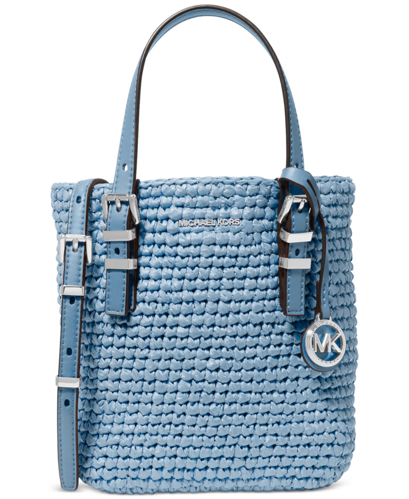 Quinn Small North South Woven Tote Crossbody Michael Kors