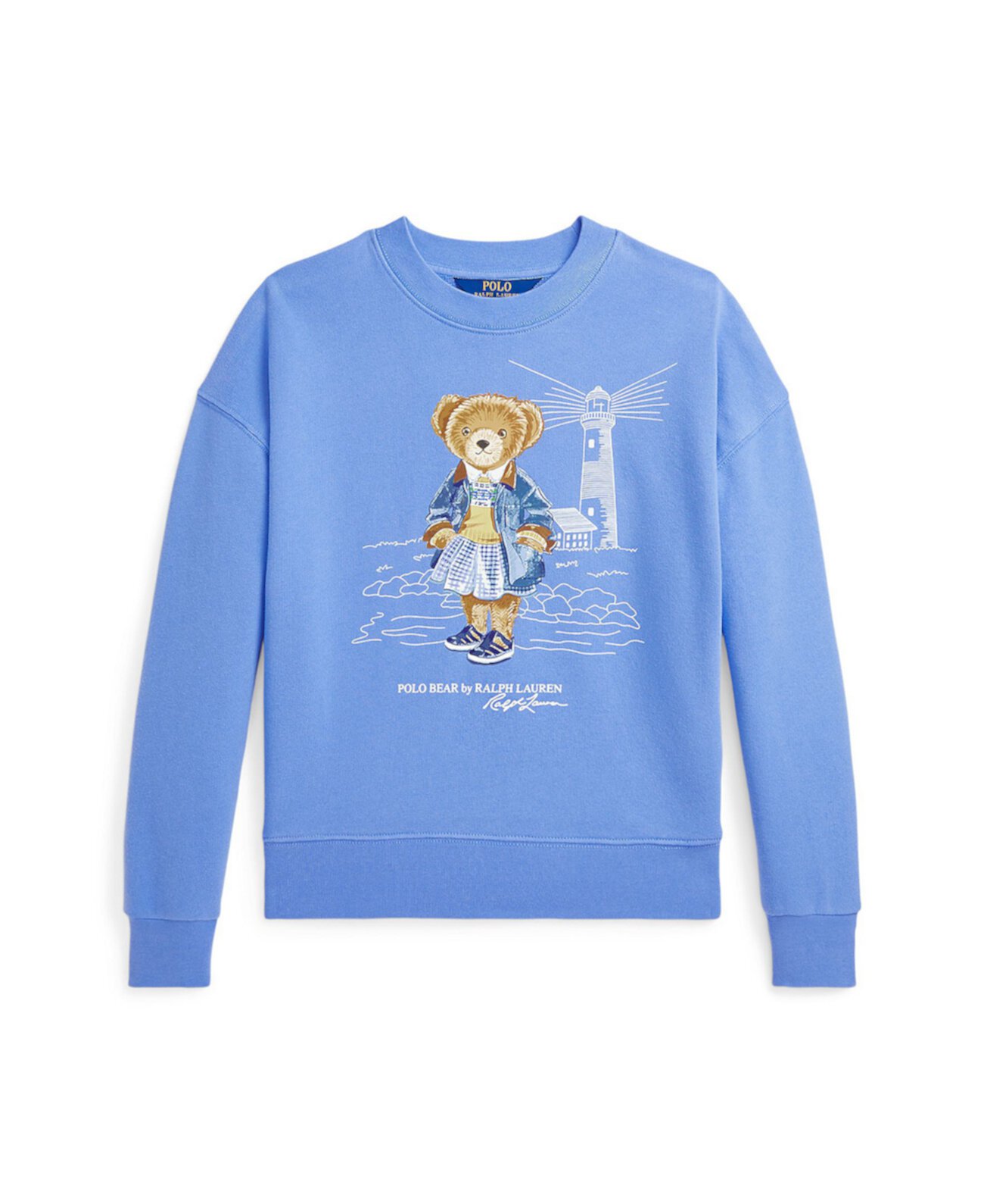 Big Girls Polo Bear Terry Sweatshirt Polo Ralph Lauren