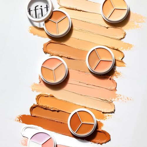 Multi-Use Pot Concealer - Triple Palette | High-Pigmented, Full Coverage & Crease-Proof | Korean Concealer for Dark Circles, Redness & Blemishes | 00 Light TFIT