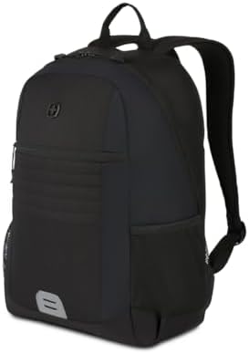 SwissGear Intro Laptop Backpack, Black, 17.5”x12”x6” SwissGear