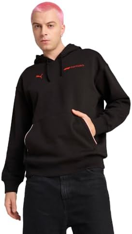 PUMA Men's Standard Formula 1 Graphic Hoodie, Black SS25, Large Puma