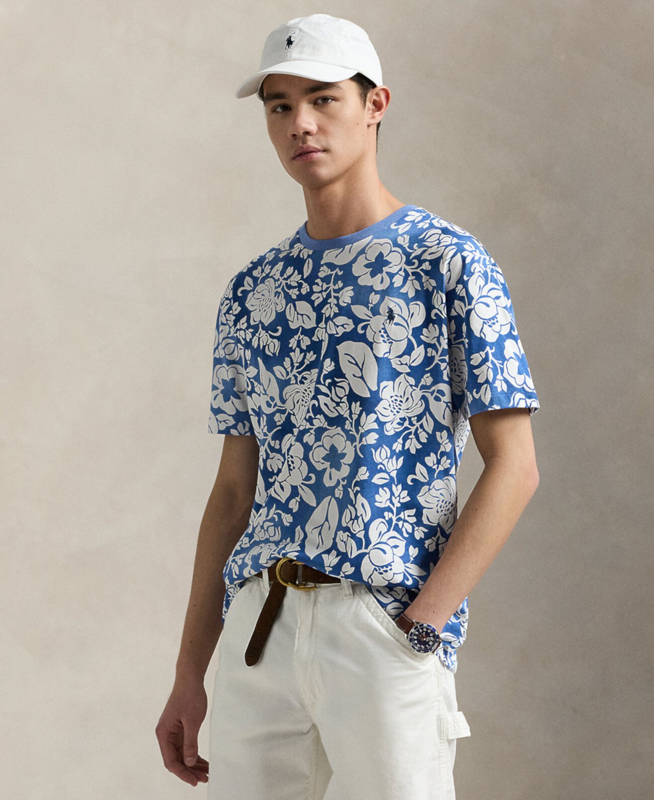 Men's Classic-Fit Floral Jersey T-Shirt Polo Ralph Lauren