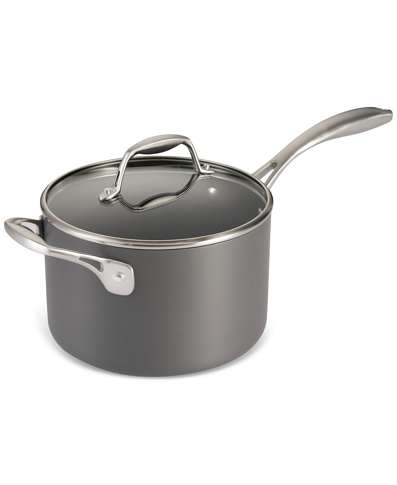 Hard-Anodized Aluminum 4-Qt Covered Saucepan Tramontina