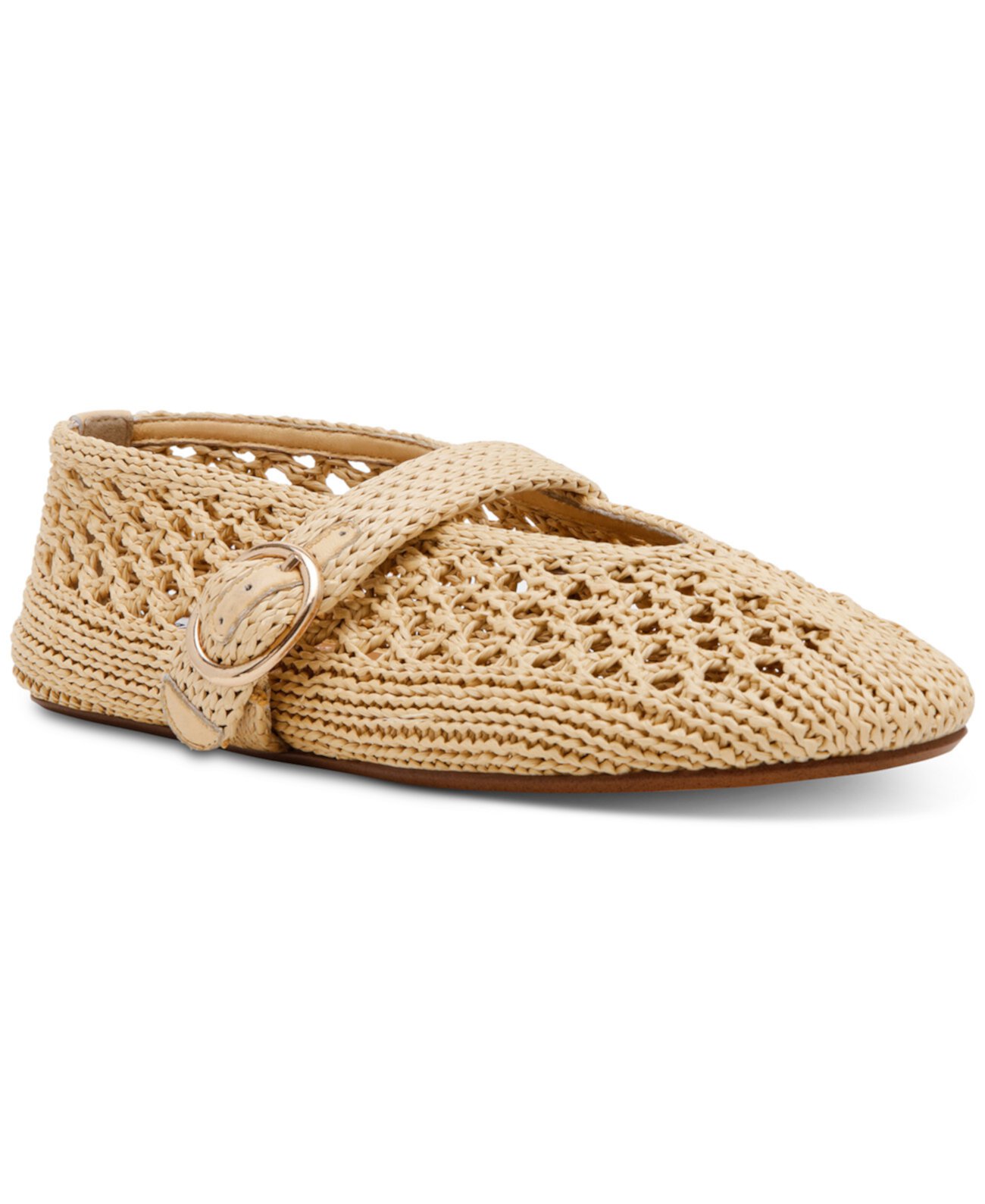 Women's Alara Raffia Mary Jane Flats Steve Madden