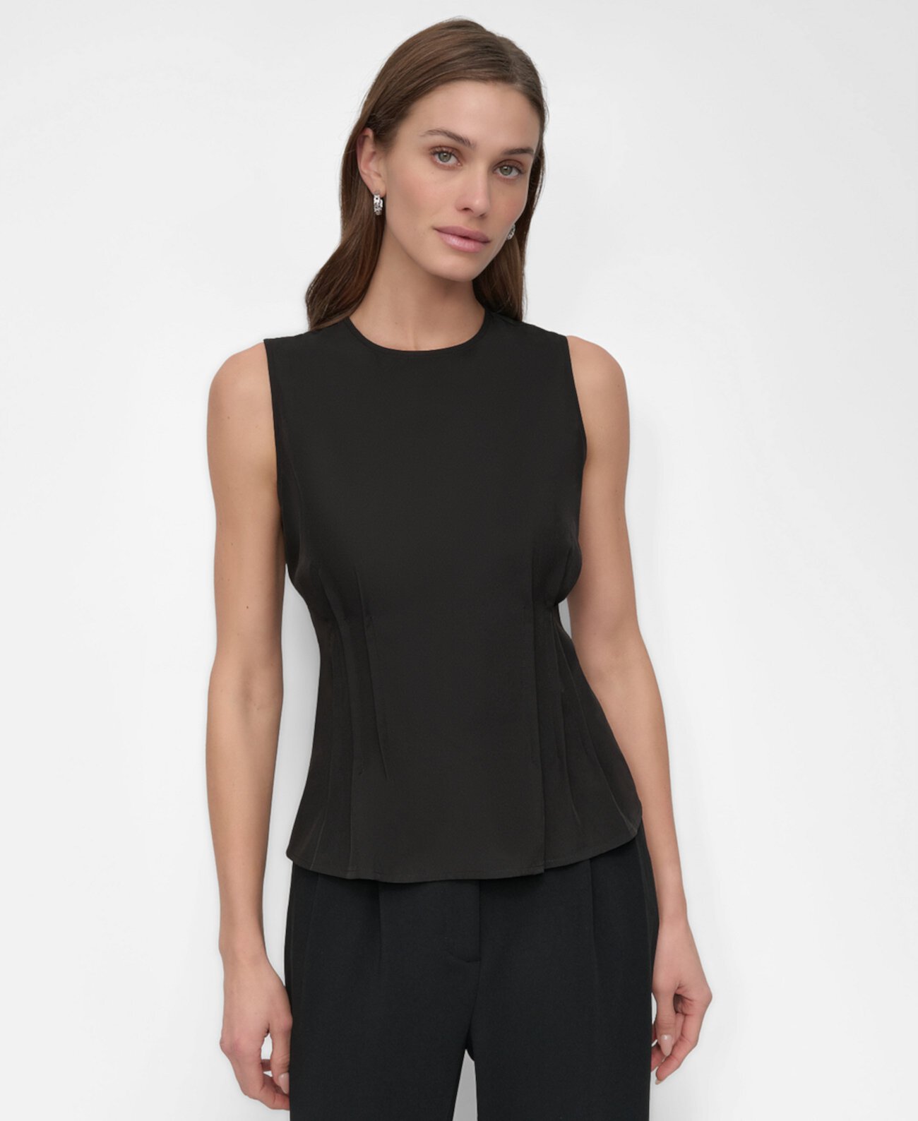 Women's Sleeveless Peplum Blouse DKNY