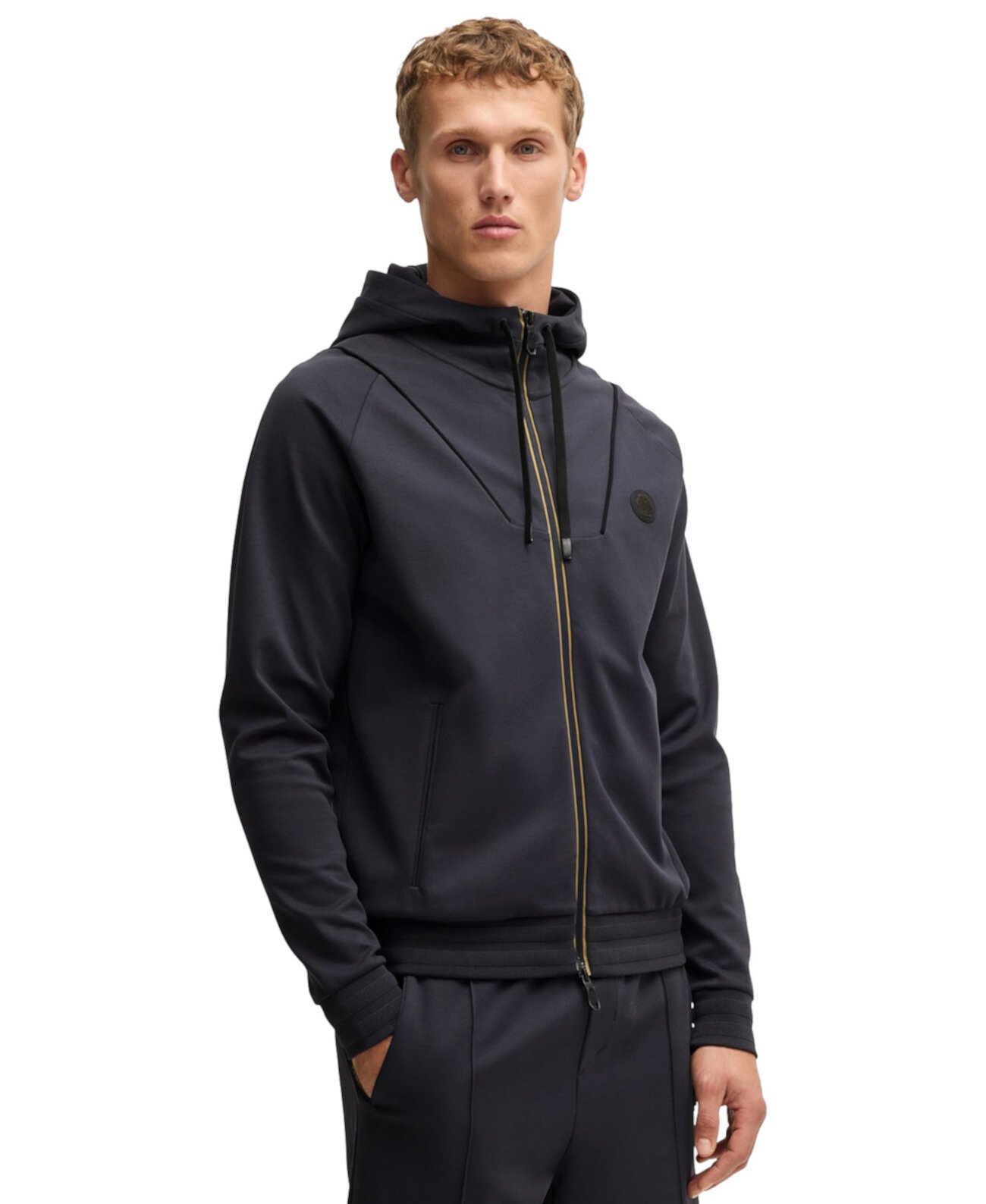 Men's Double B Monogram Zip-Up Hoodie Boss