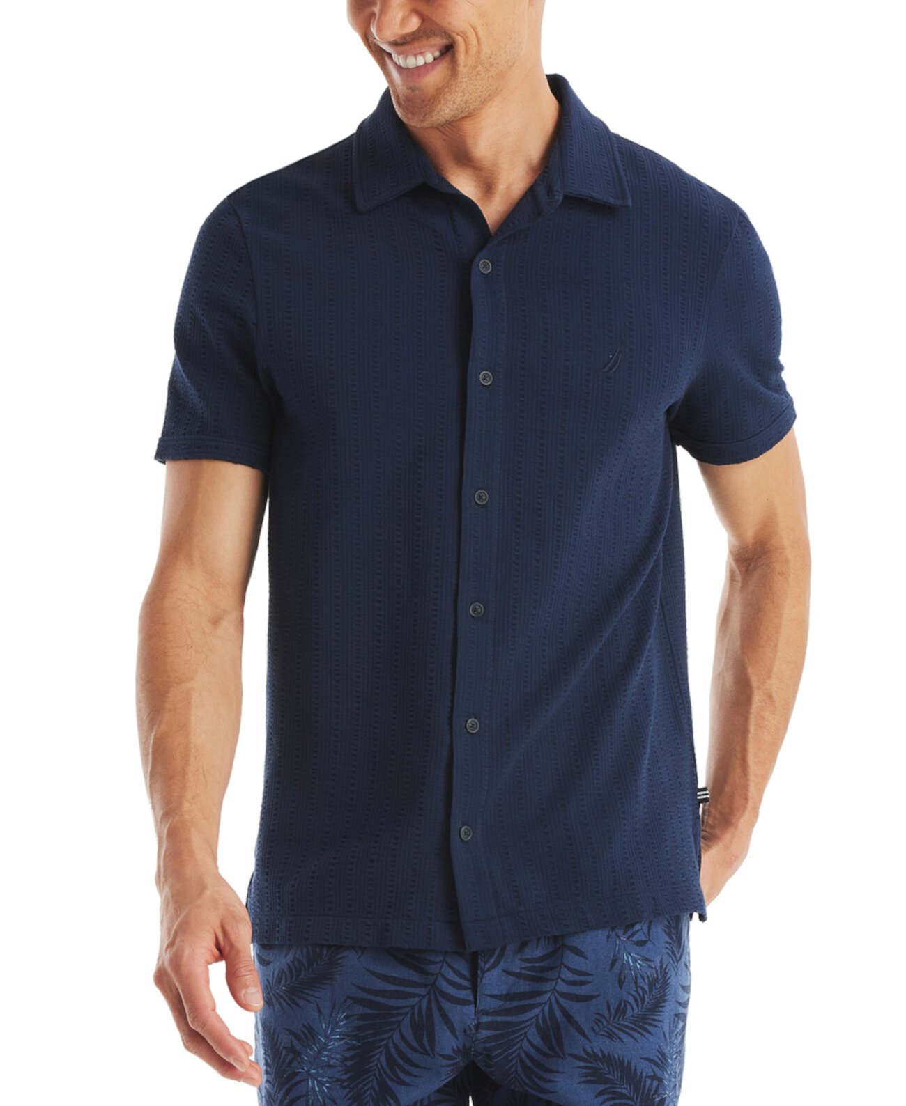 Men's Classic-Fit Seersucker Polo Shirt Nautica