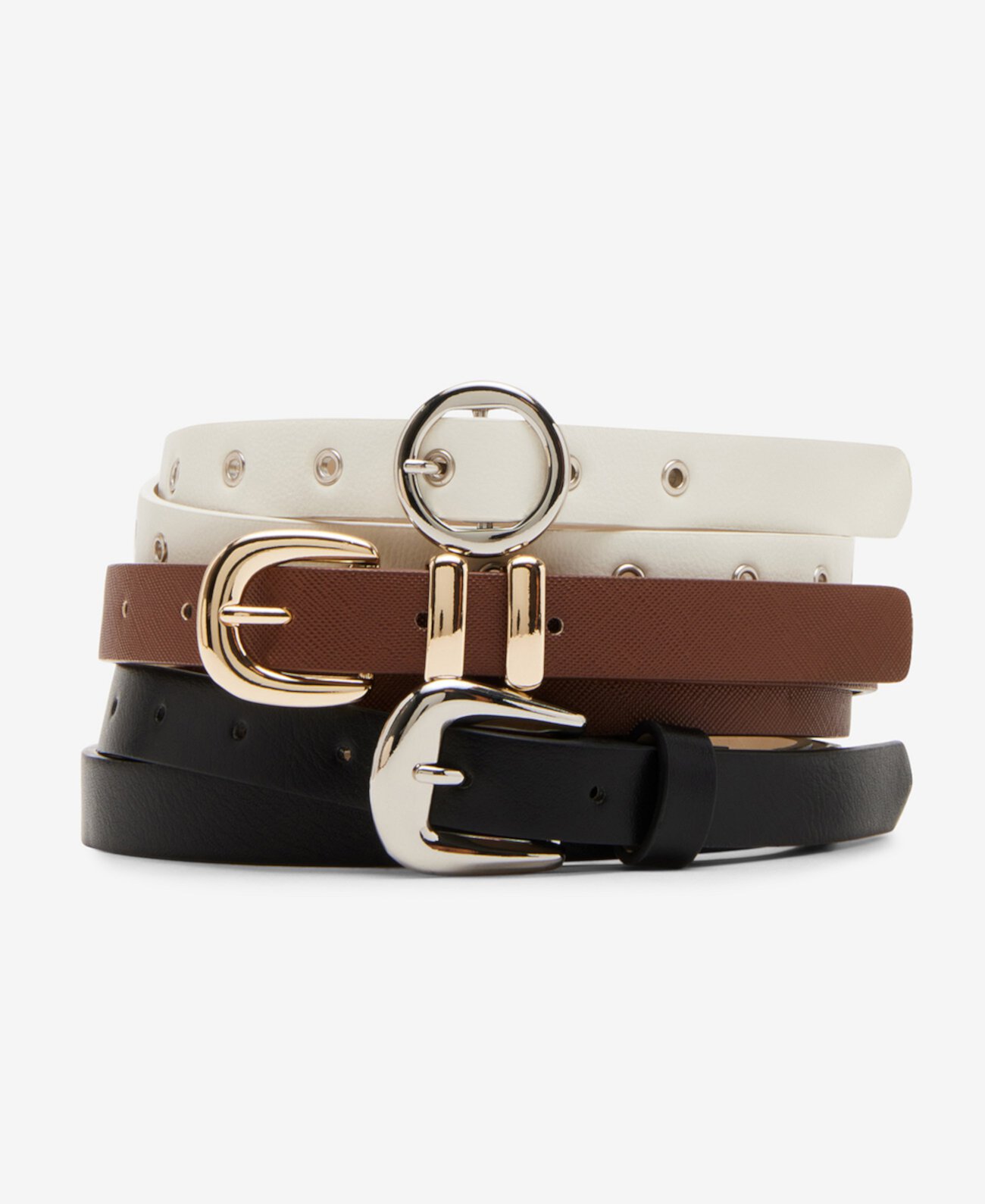 Women's 3-Pc. Faux-Leather Belt Set Steve Madden