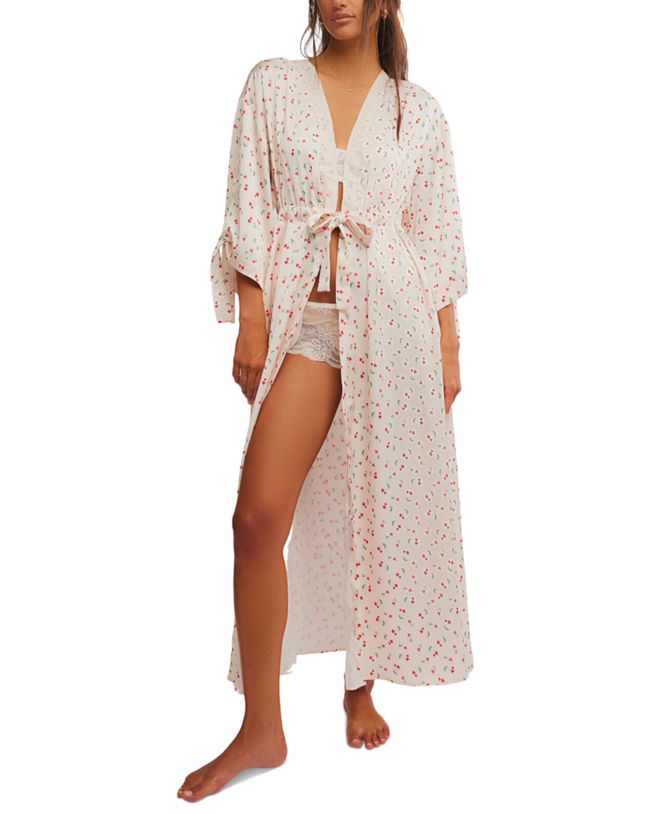 Women's First Blush Printed 3/4-Sleeve Robe Free People