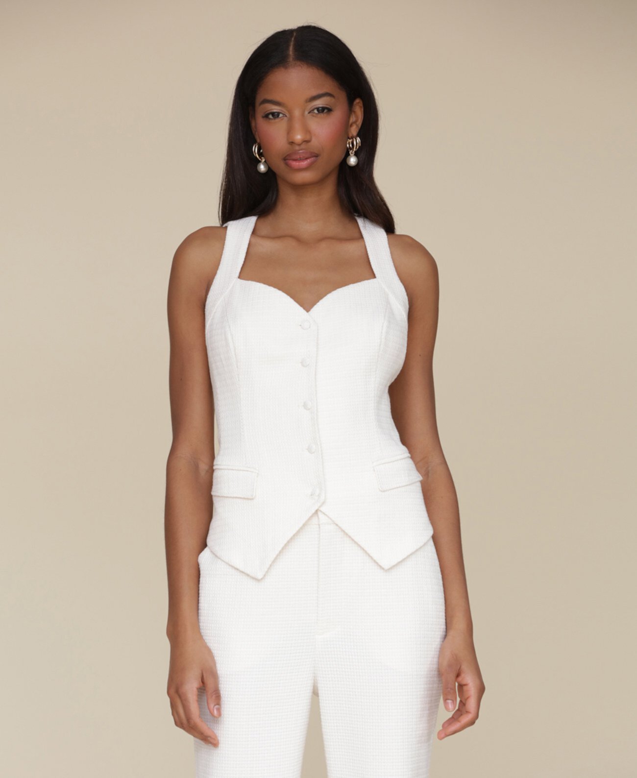 Women's Sweetheart-Neck Hourglass Vest Avec Les Filles