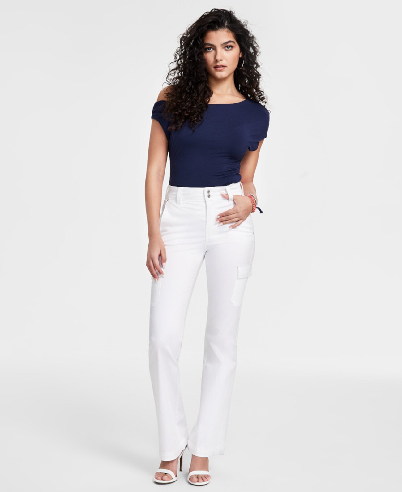 Women's Cargo-Pocket Bootcut Pants Guess