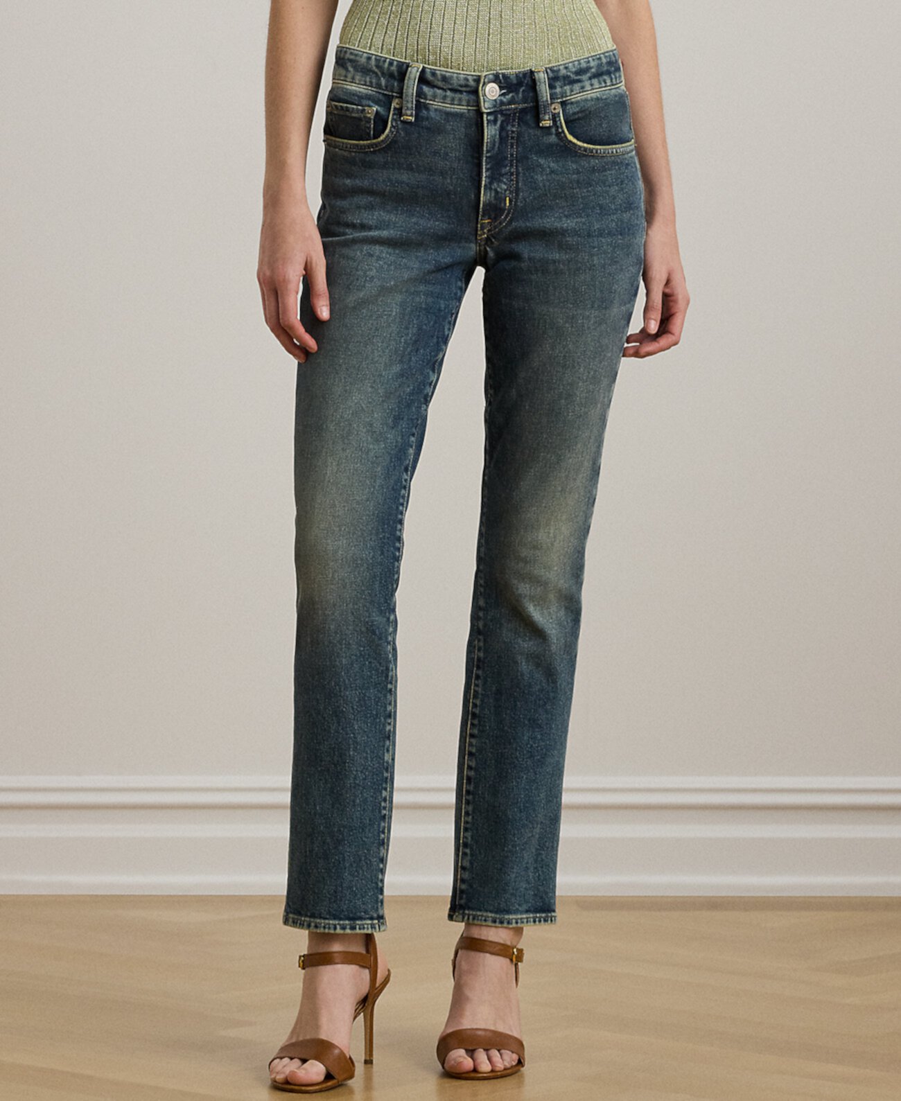 Petite Mid-Rise Straight Ankle Jeans LAUREN Ralph Lauren