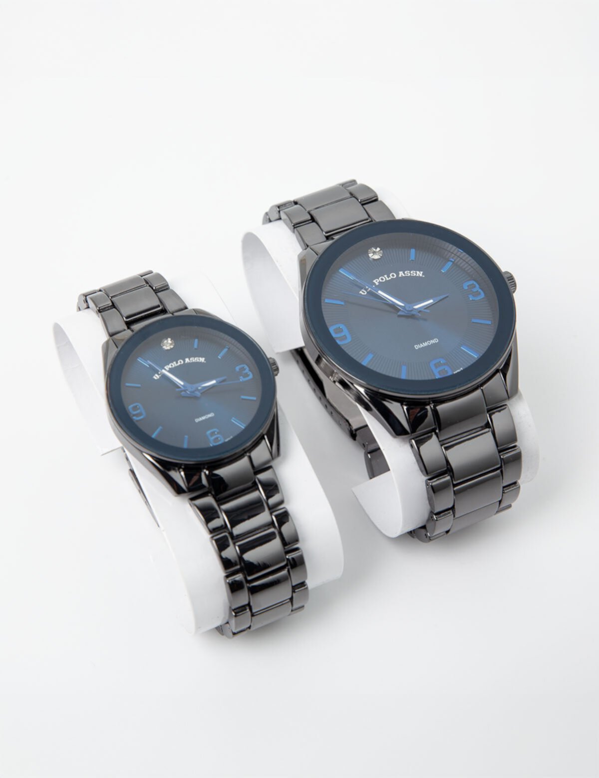 HIS AND HERS BLUE DIAMOND DIAL WATCH SET U.S. Polo Assn.