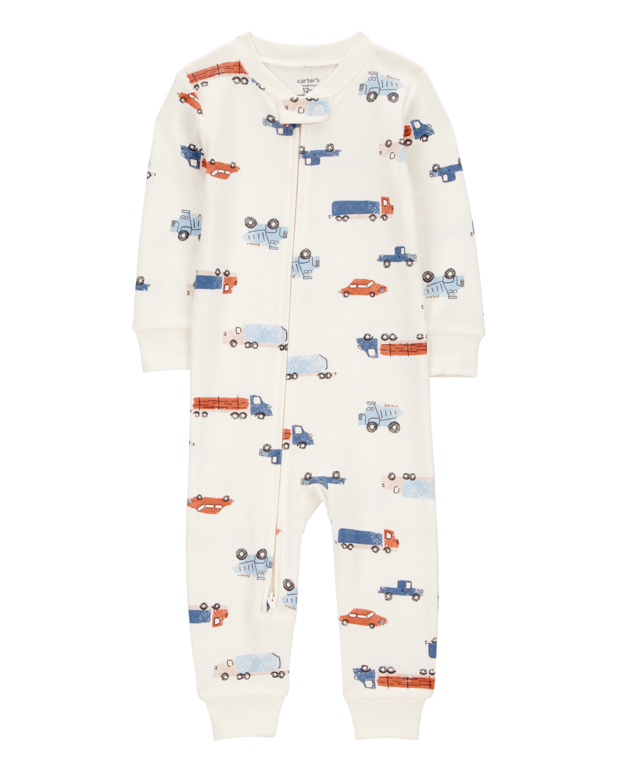 Baby 1-Piece Car Print 100% Snug Fit Cotton Footless Pajamas Carter's