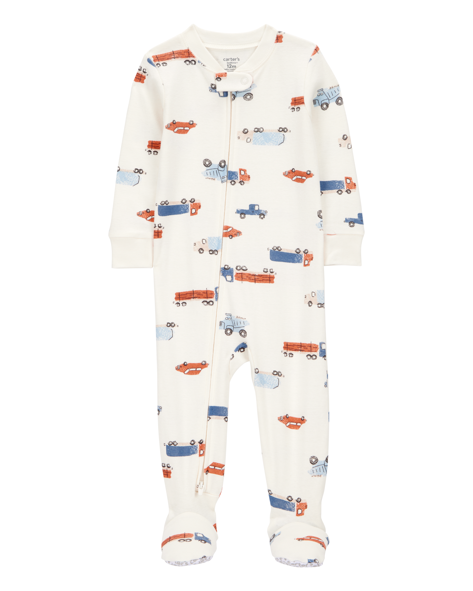 Toddler 1-Piece Car Print 100% Snug Fit Cotton Footie Pajamas Carter's