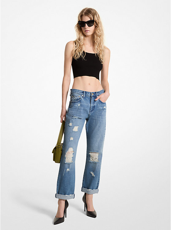 Distressed Denim Jeans Michael Kors