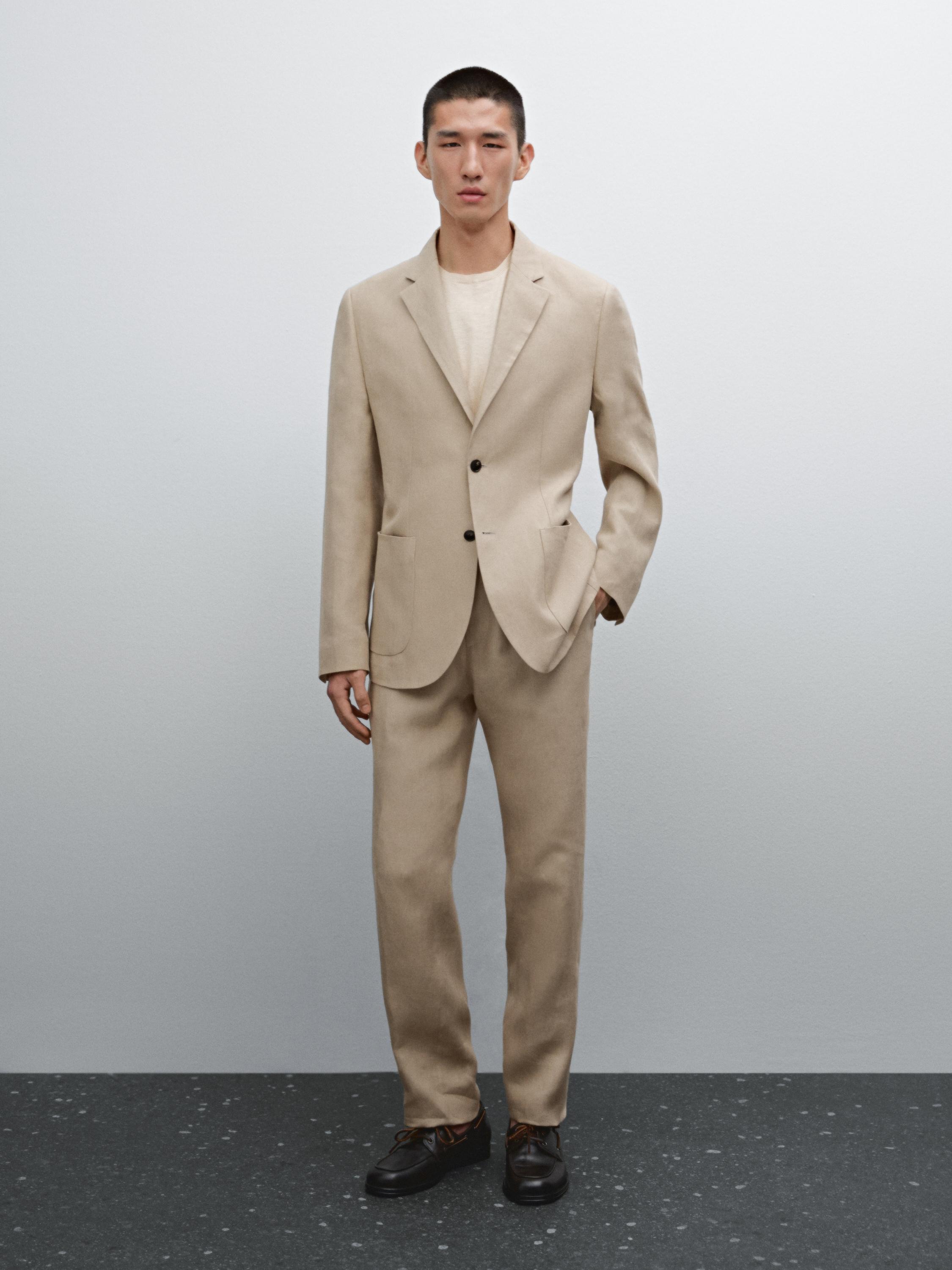 100% linen suit blazer Massimo Dutti