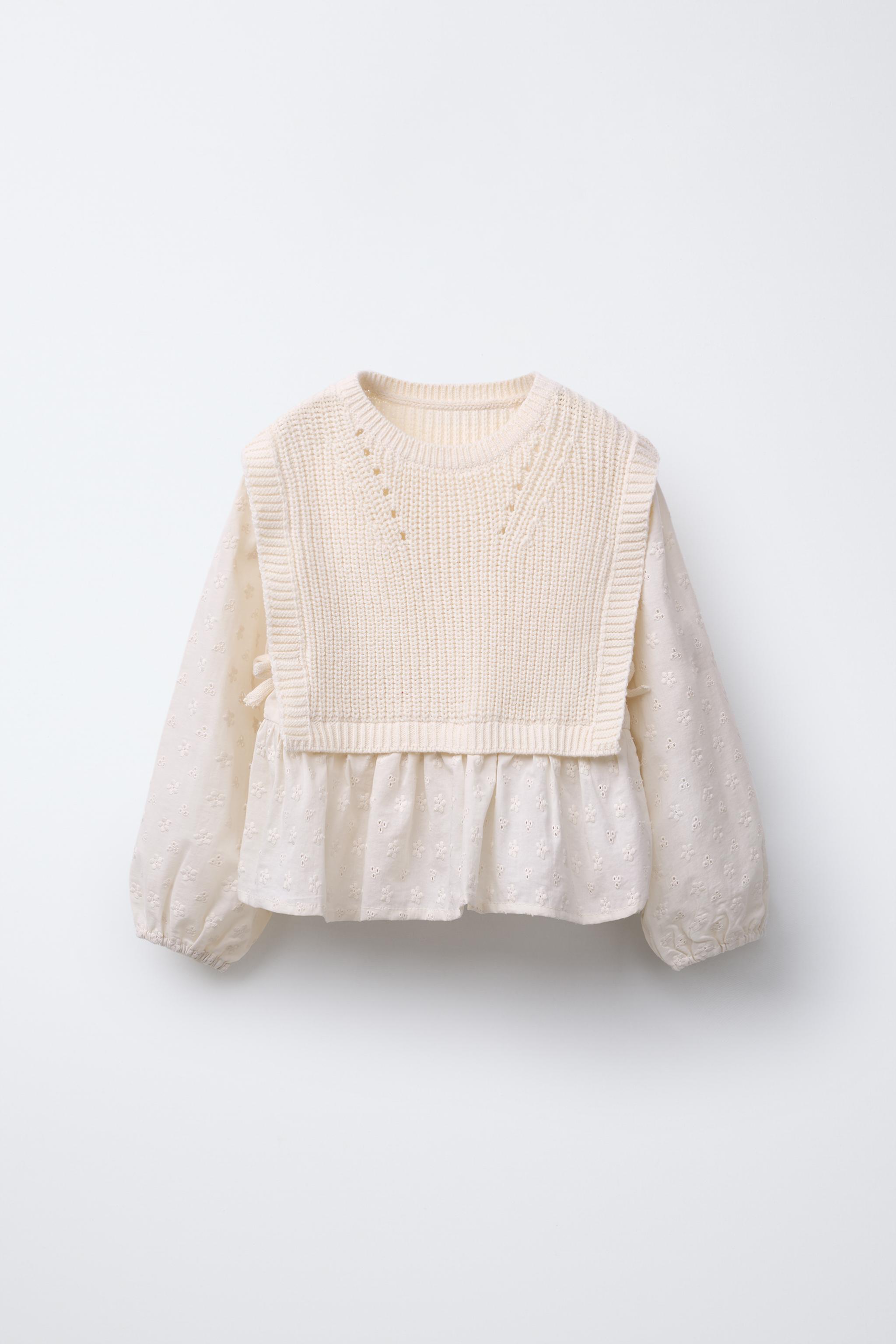 COMBINATION KNIT VEST AND SHIRT Zara