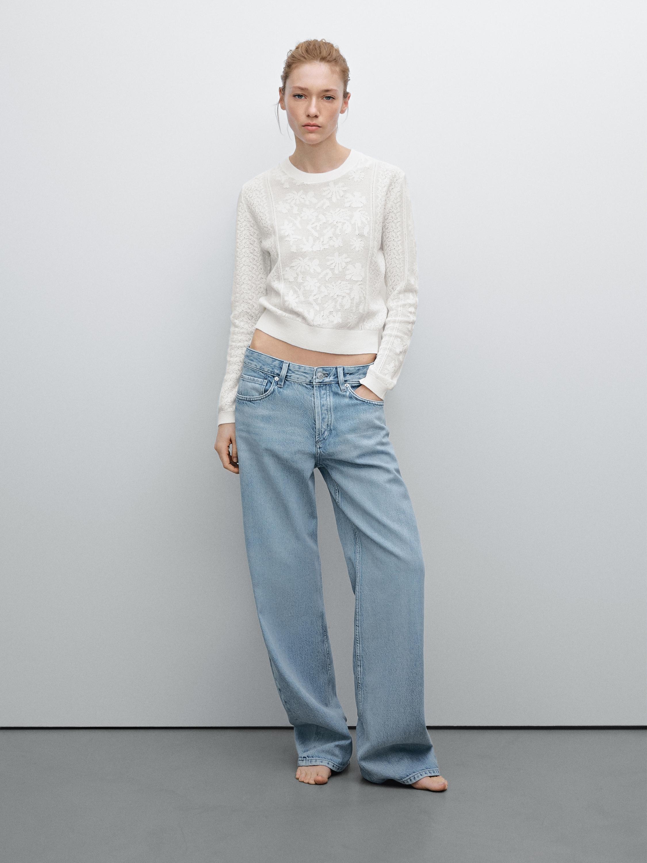 Cutwork lace sweater Massimo Dutti