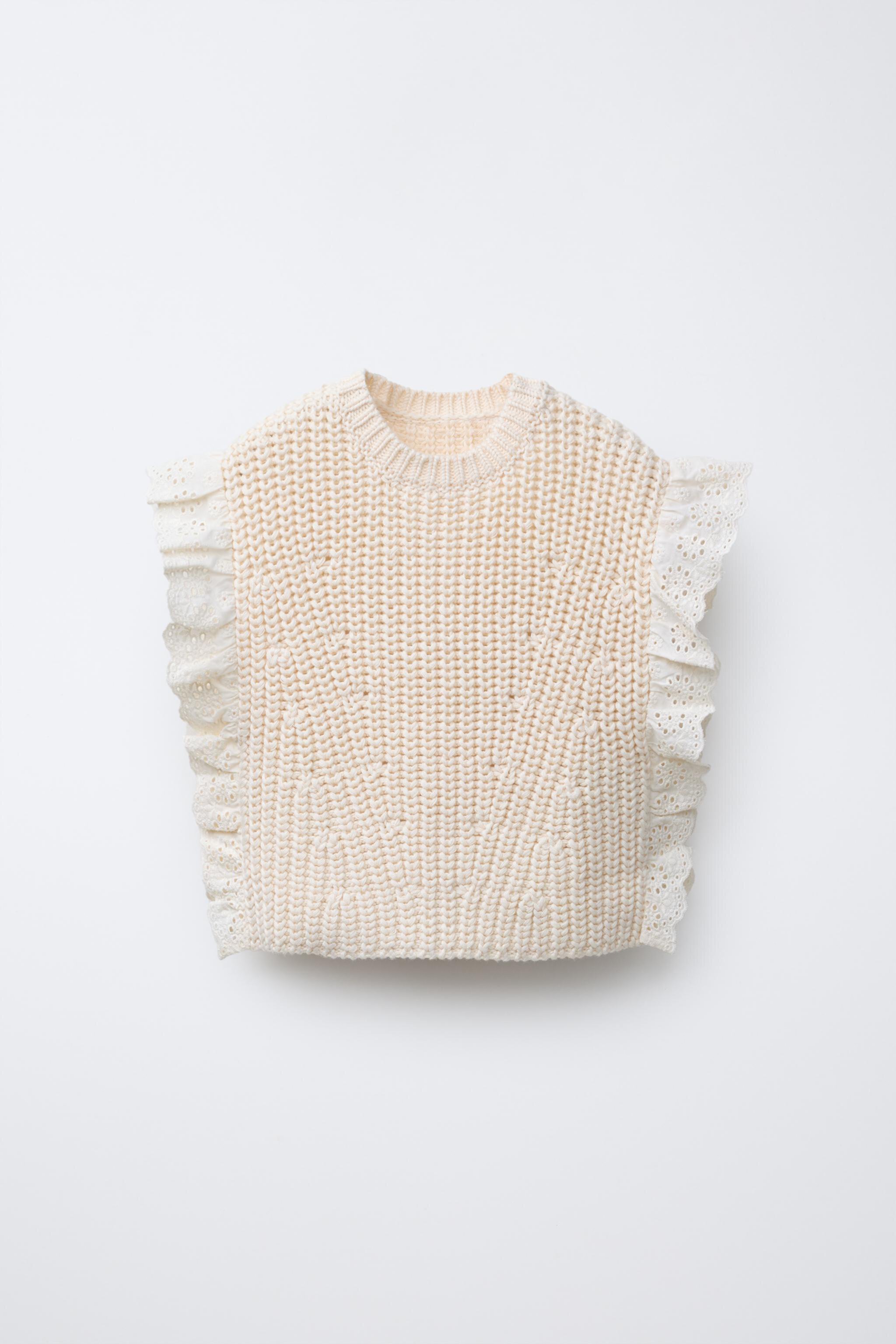 LACE KNIT VEST Zara