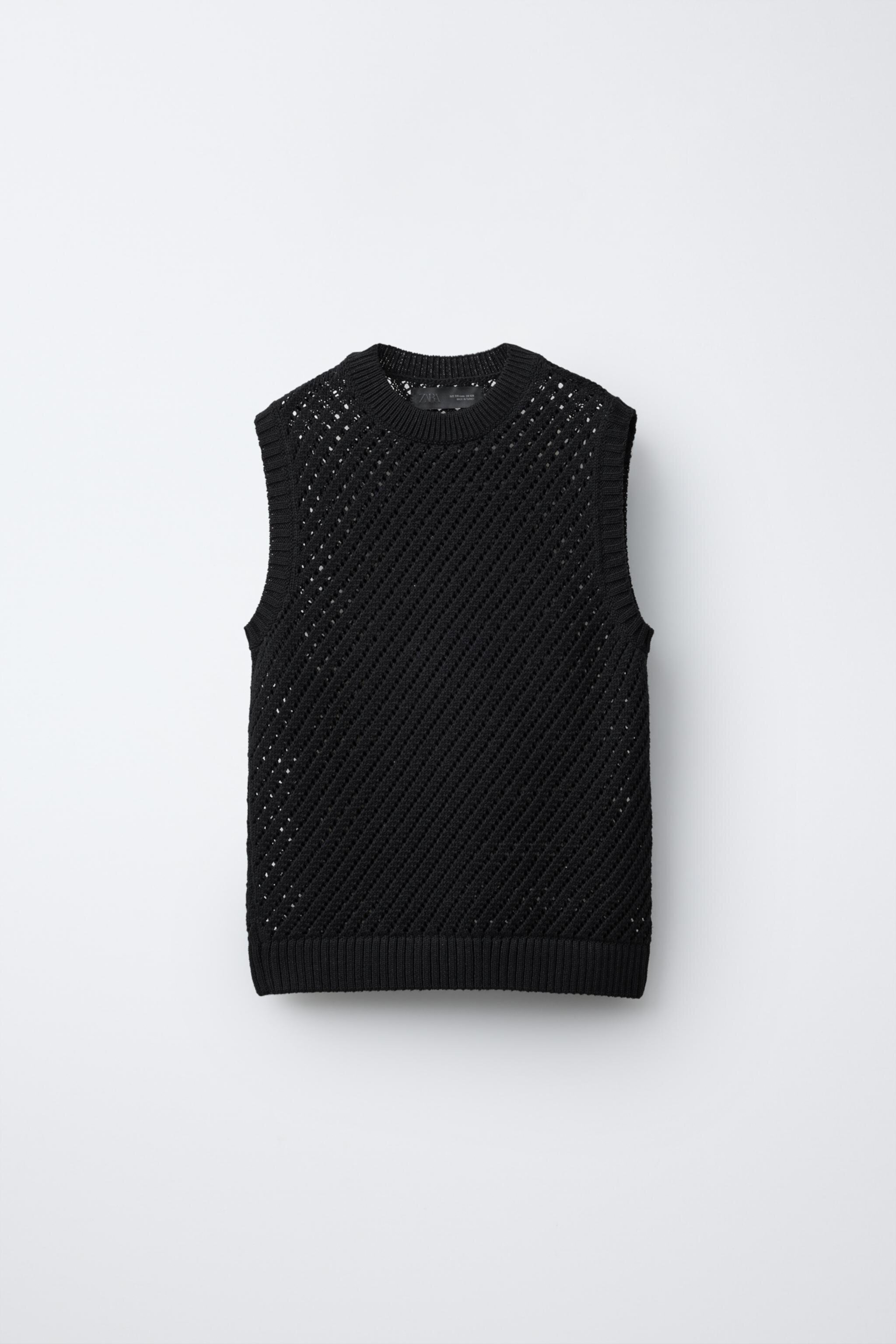 OPENWORK KNIT VEST Zara