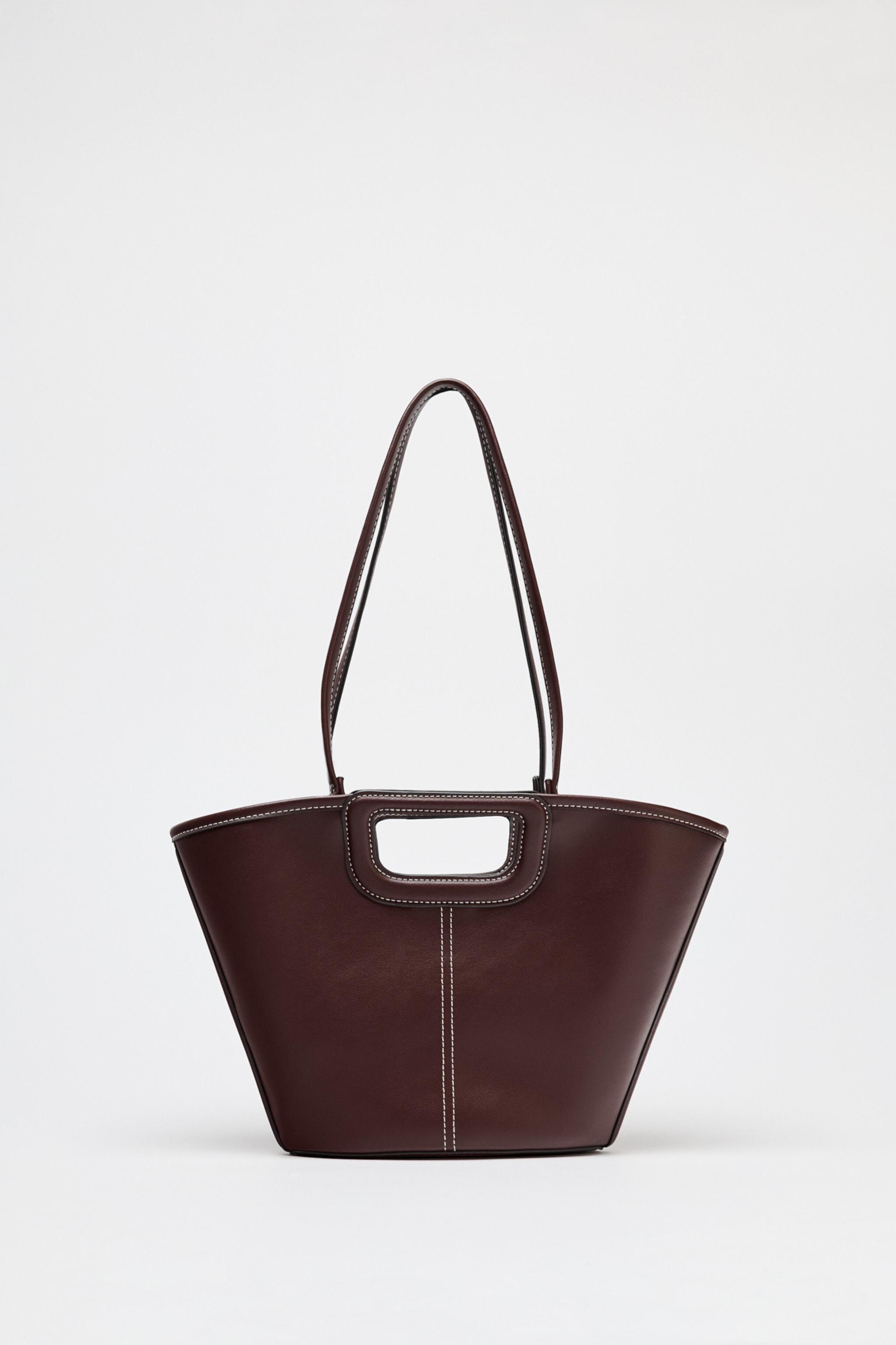 TOPSTITCHED SHOPPER BAG Zara