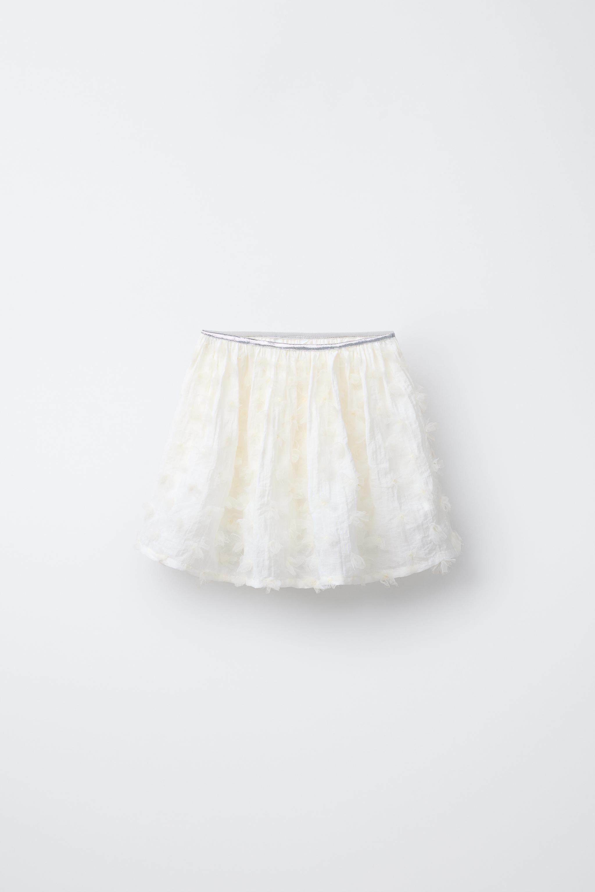 TULLE FLORAL SKORT Zara