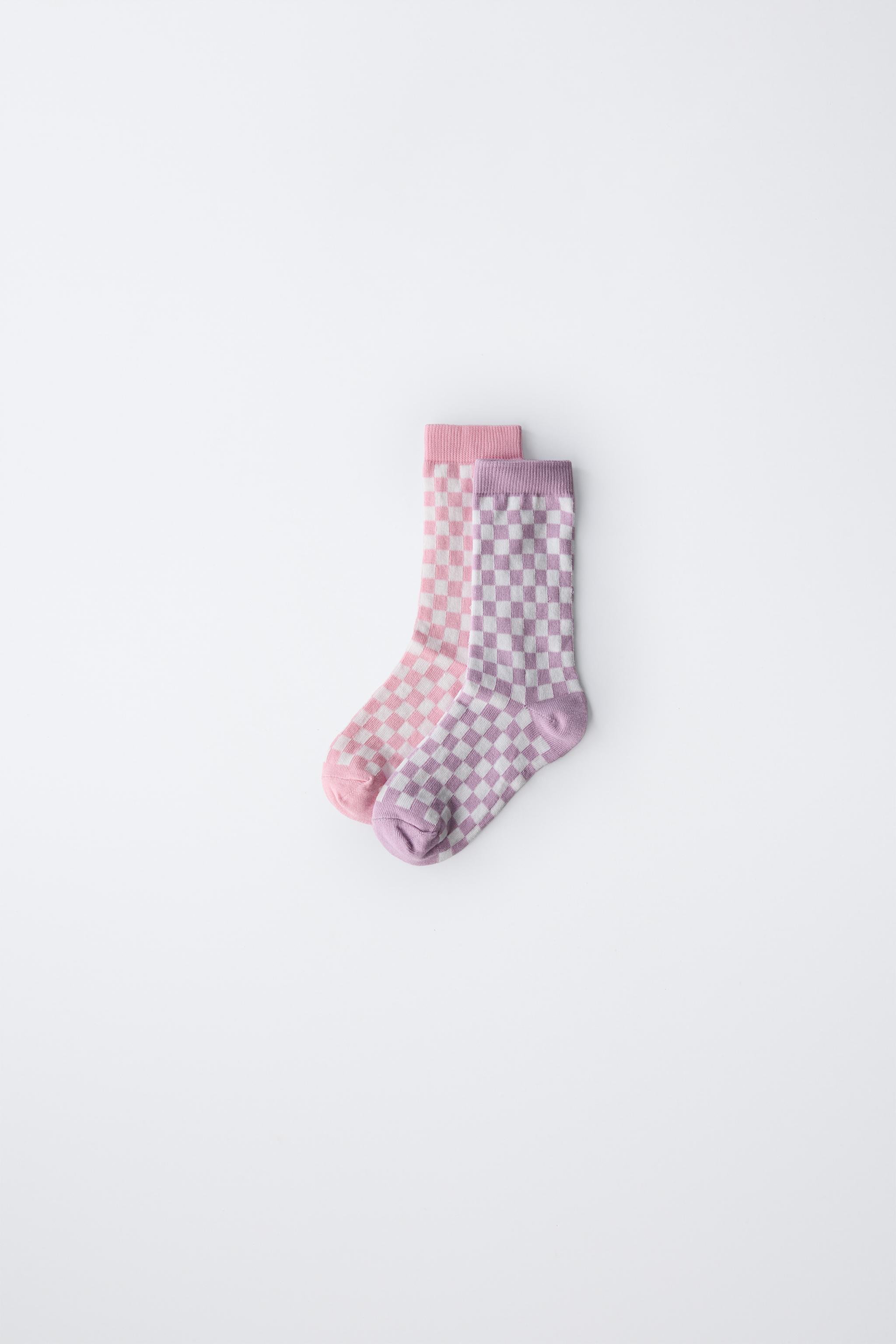 TWO-PACK OF CHECKERBOARD SOCKS Zara