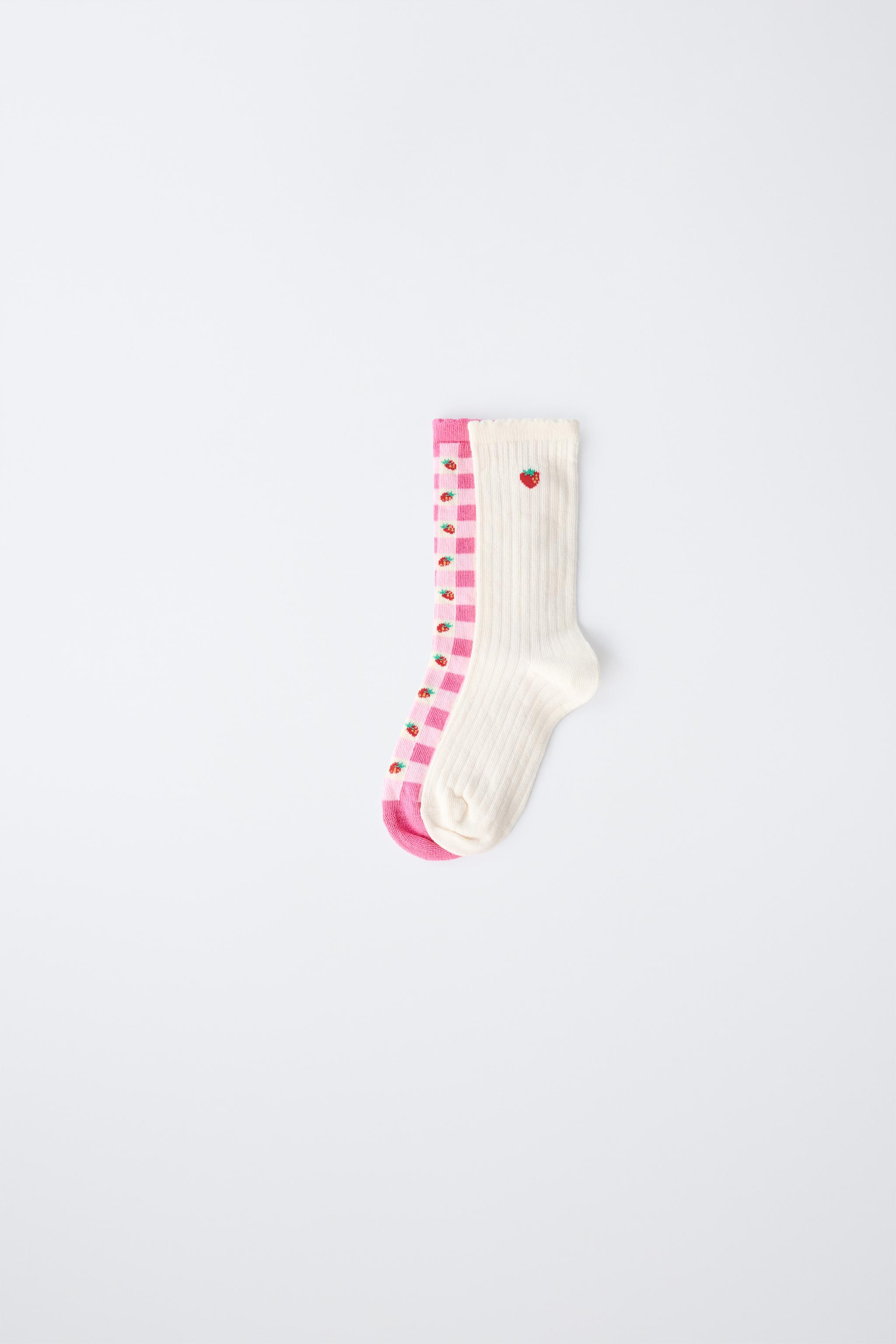 TWO-PACK OF STRAWBERRY GINGHAM SOCKS Zara