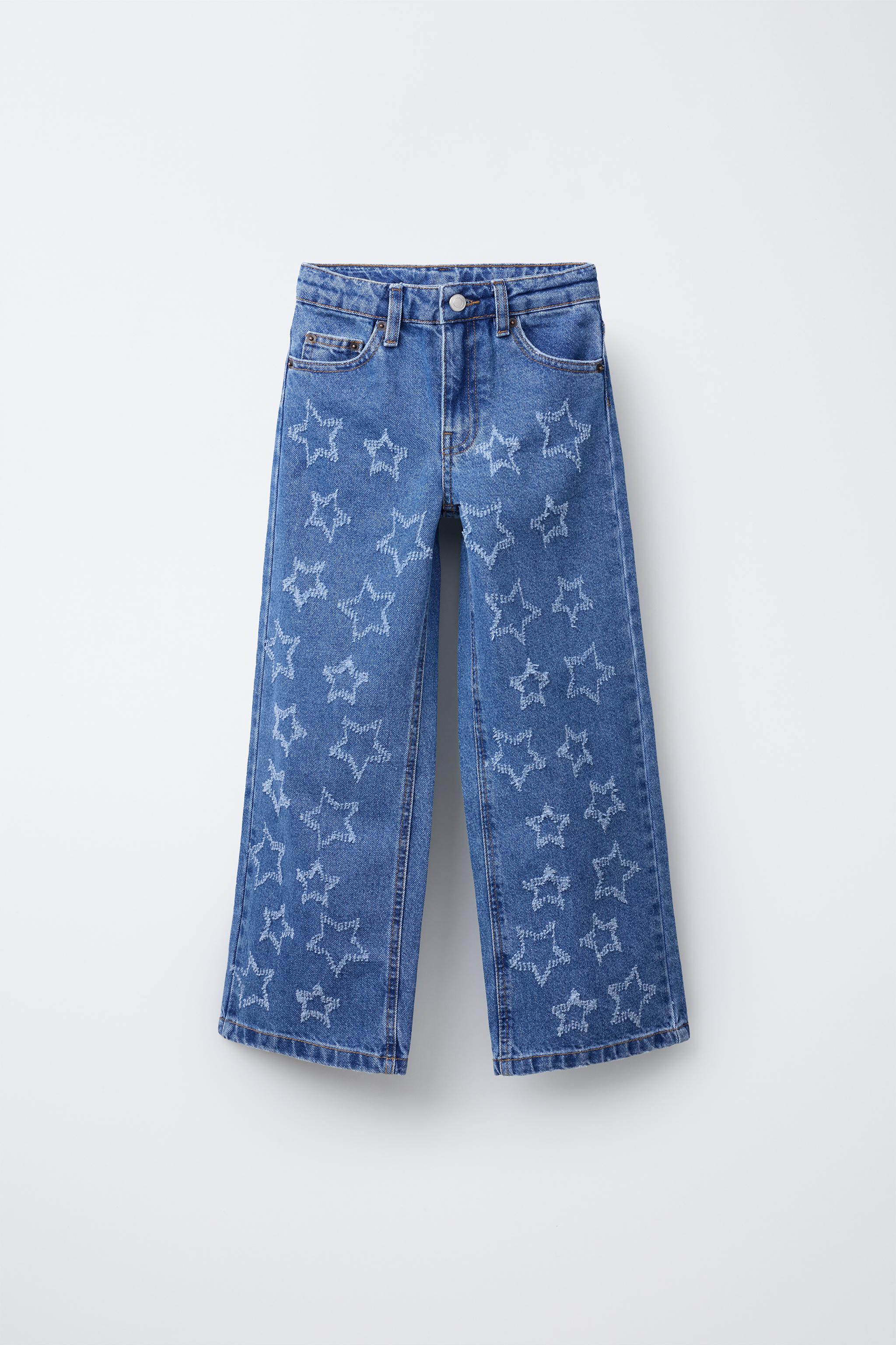 WIDE LEG JEANS WITH STARS Zara