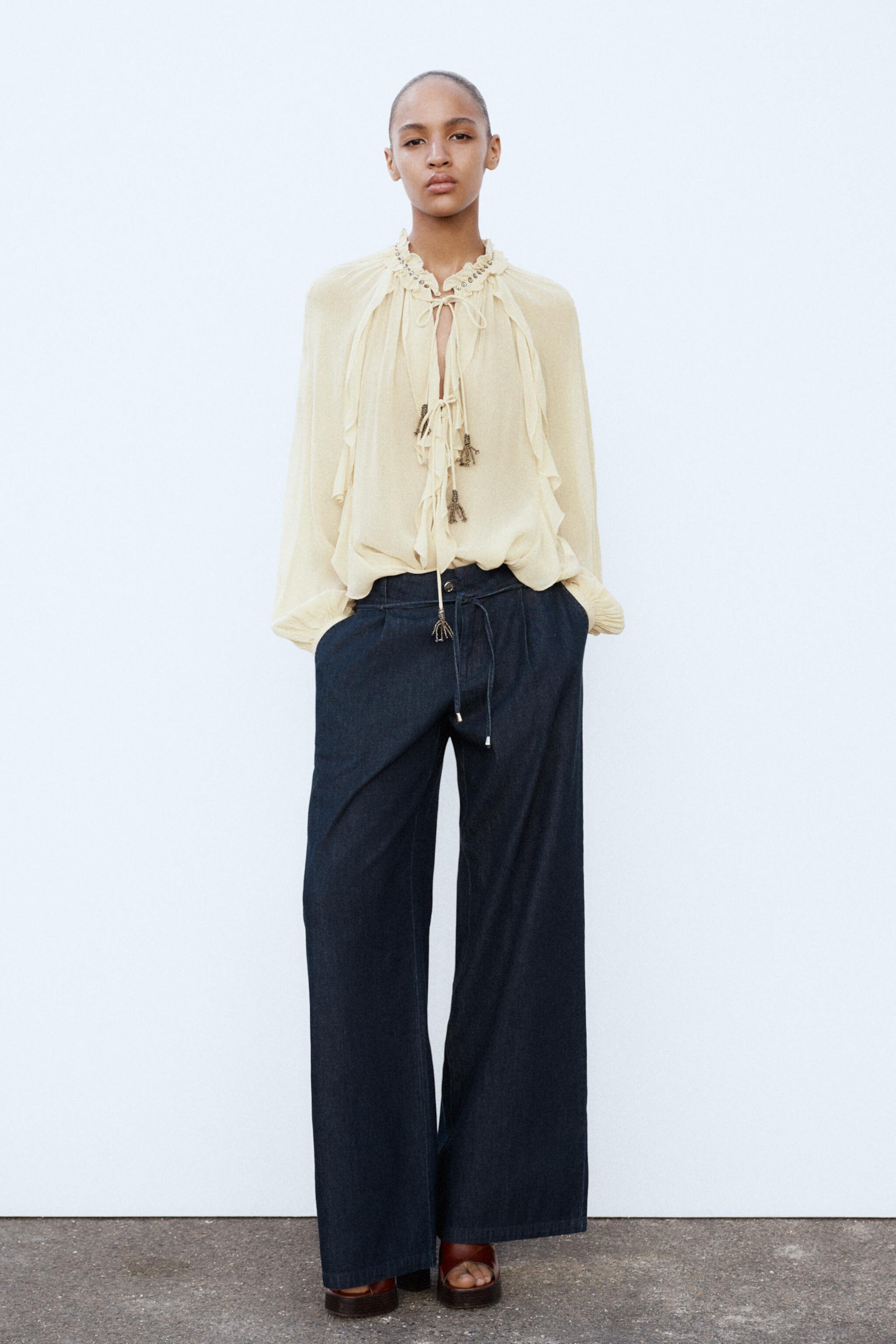 WIDE LEG PANTS WITH DARTS Zara