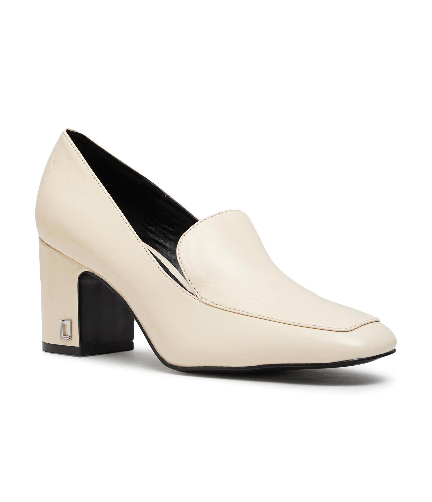 PENELOPE HEELED LEATHER LOAFER Karl Lagerfeld Paris