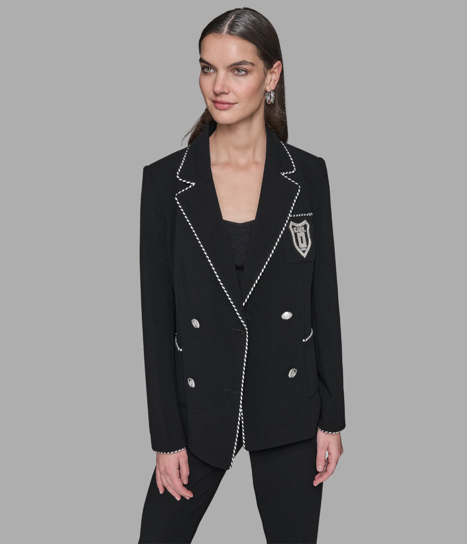 KARL PATCH VARSITY BLAZER Karl Lagerfeld Paris