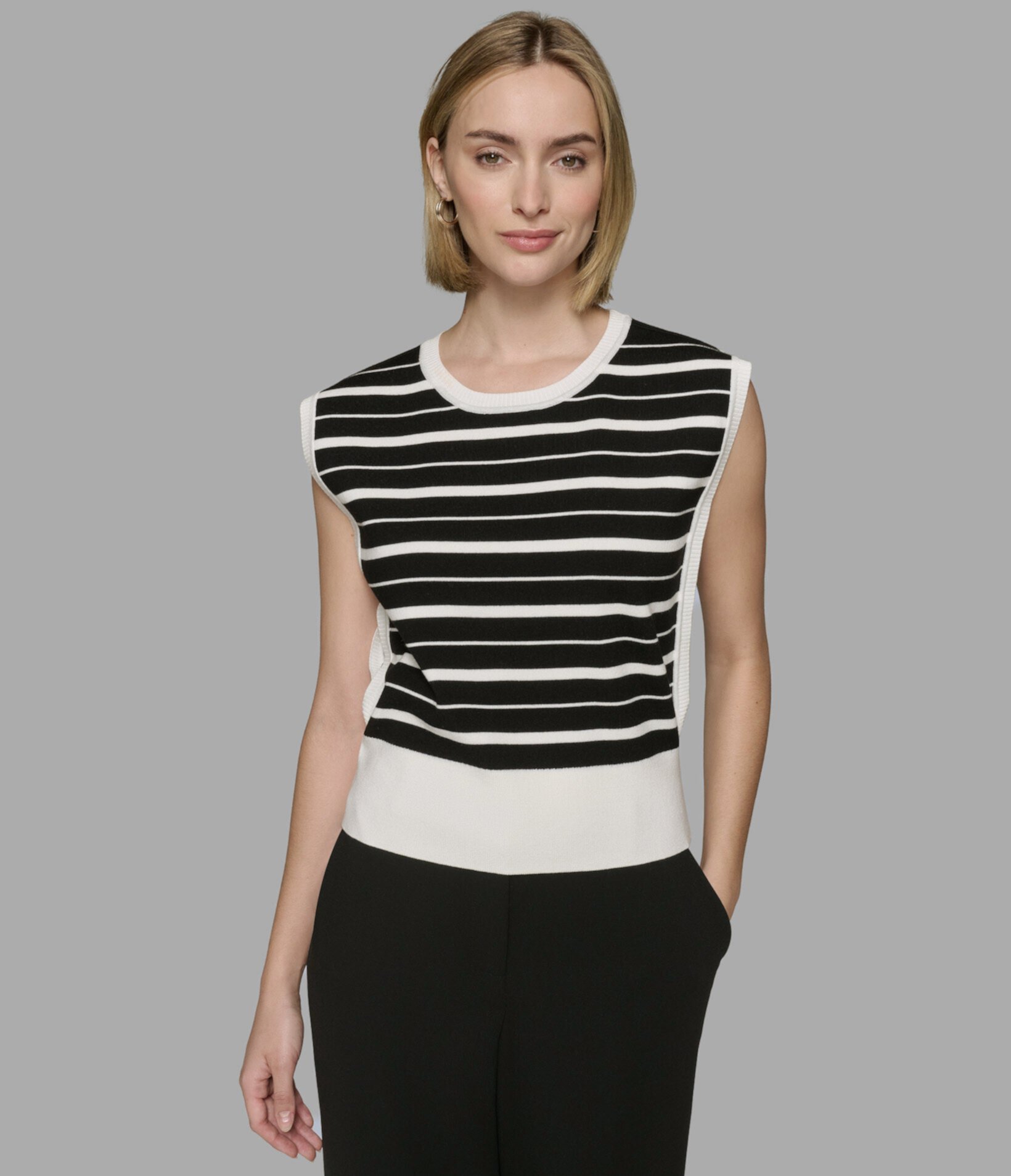 STRIPED SWEATER VEST Karl Lagerfeld Paris